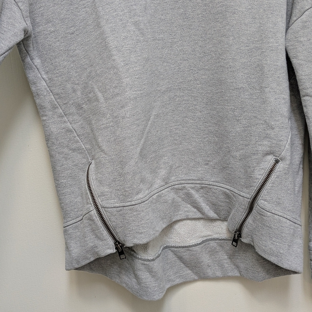 Athleta Cityscape Crewneck Grey Side Zipper Sweatshirt XS - Picture 6 of 6